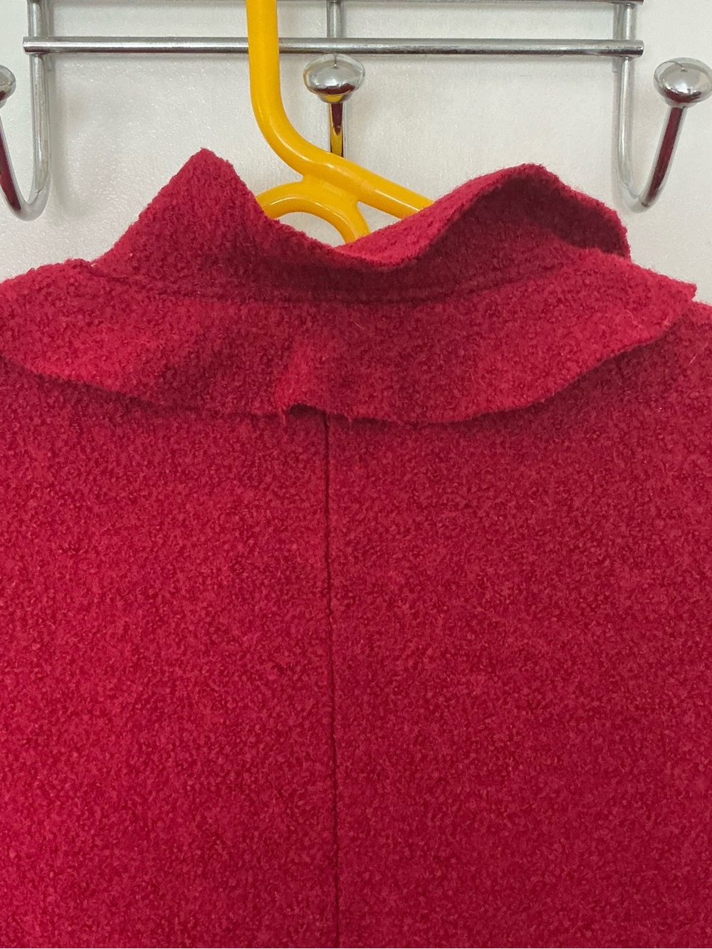 Boston Proper Red Wool-Blend Rosette & Ruffle Jacket, Size 8, Cottagecore - Picture 6 of 6